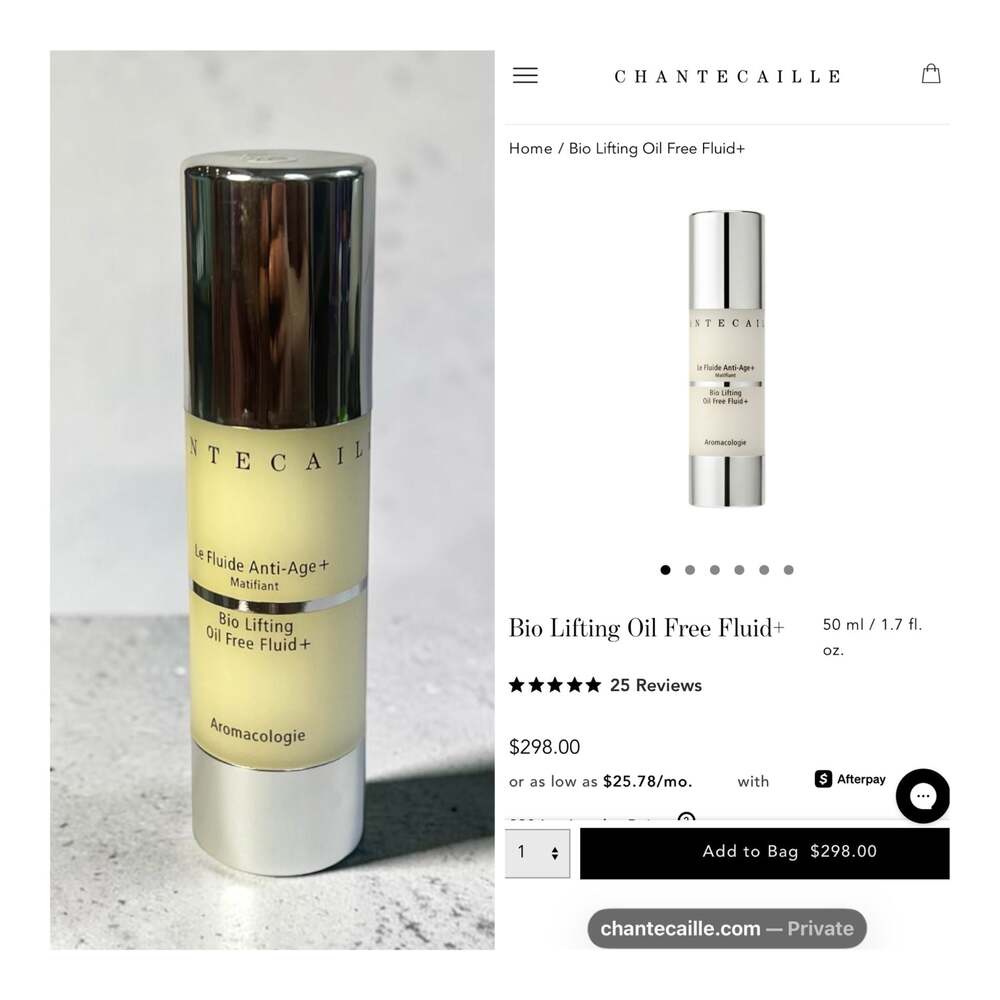 Chantecaille Bio Lifting Oil Free Fluid+ Moisturizer 1.7 oz.  New!